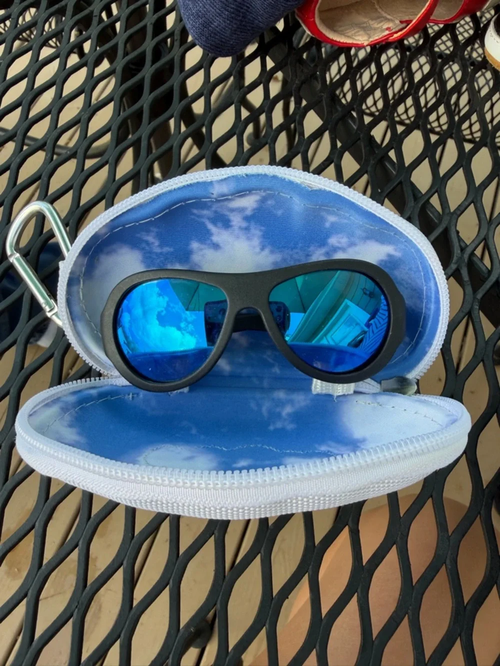 Babiators Black Frame Sunglasses with Blue Mirrored Lenses Age 0-2